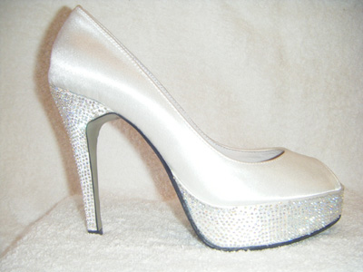 This second shoe is a little less bling but still extremely posh for the